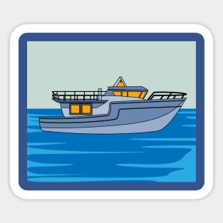 Ships In The Middle Of The Lake Ocean Sticker